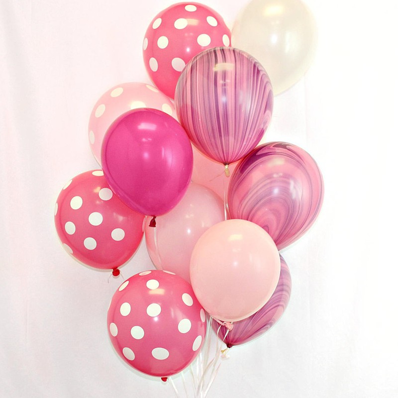10 quả bóng cao su chấm bi size 12 inch 35cm