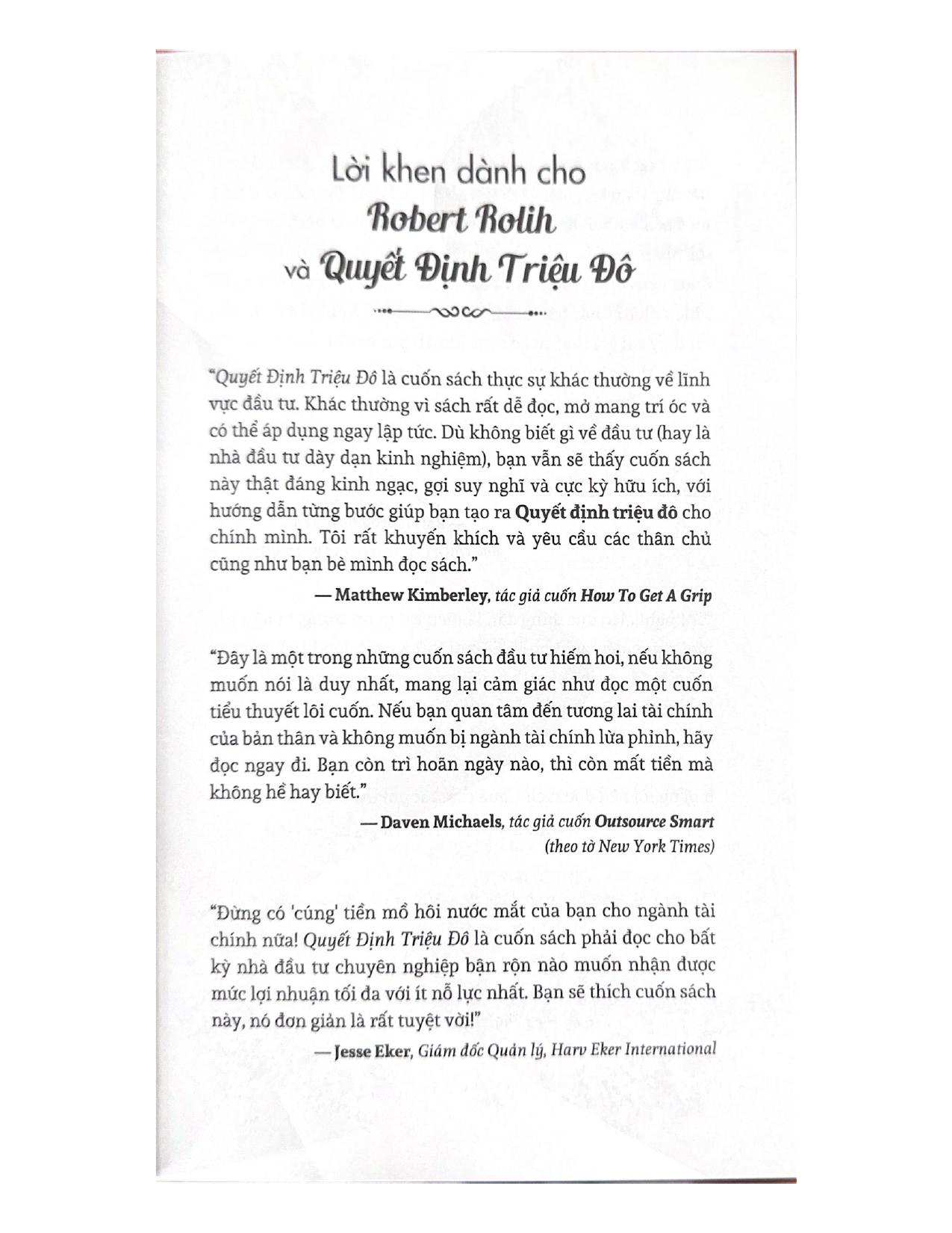 Sách - Quyết Định Triệu Đô-Vanlangbooks