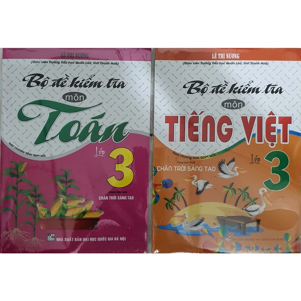 Sách - combo bộ đề kiểm tra môn tiếng việt + toán lớp 3
