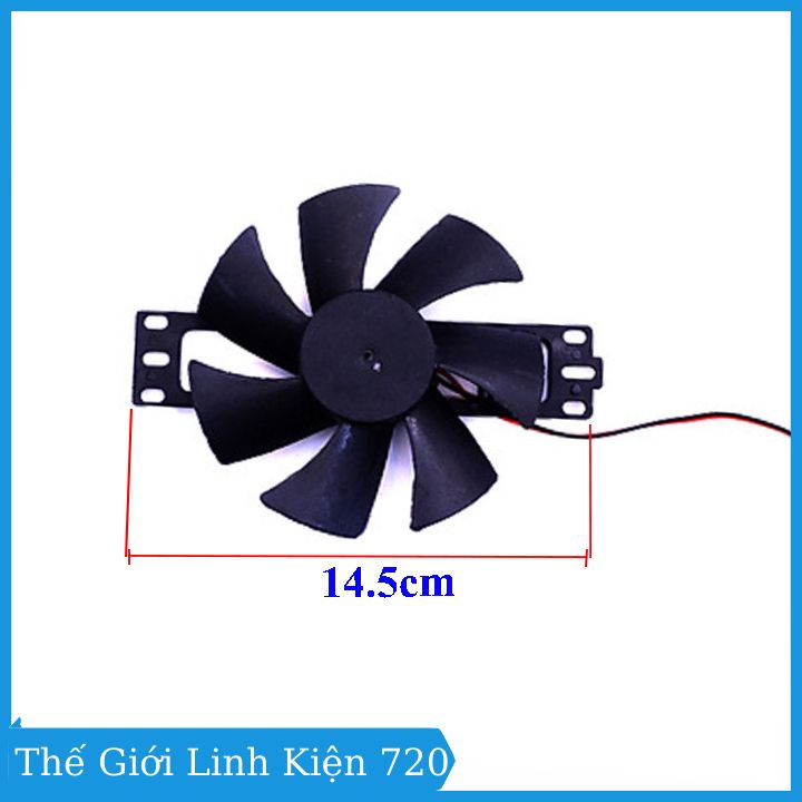 Quạt bếp hồng ngoại 18VDC 12cm / 14.5cm làm mát, tản nhiệt bếp, bảo hành 1 tháng