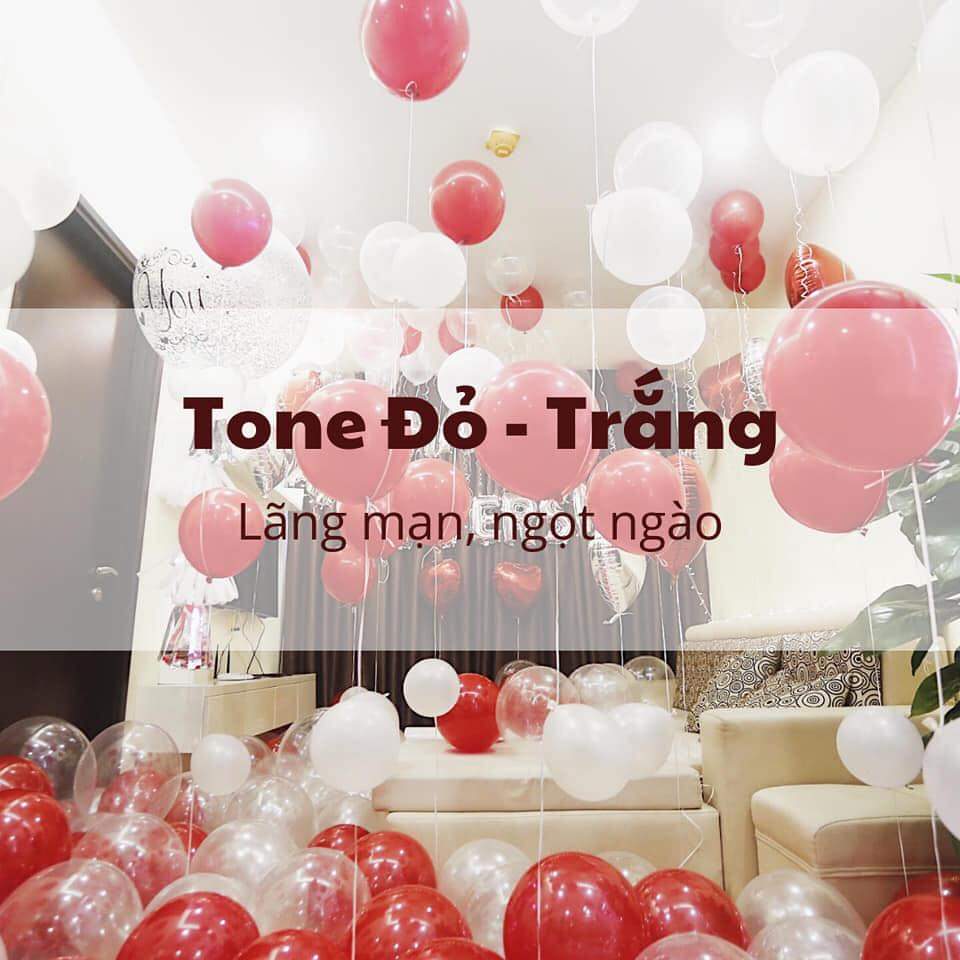 combo 100 vỏ bóng bay 10 inch 30cm - Bong Bóng Nhiều Màu Loại Tốt