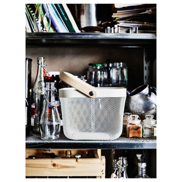 Giỏ đa năng 25x26x18cm Risatorp IKEA (trắng, hồng, đỏ, olive)
