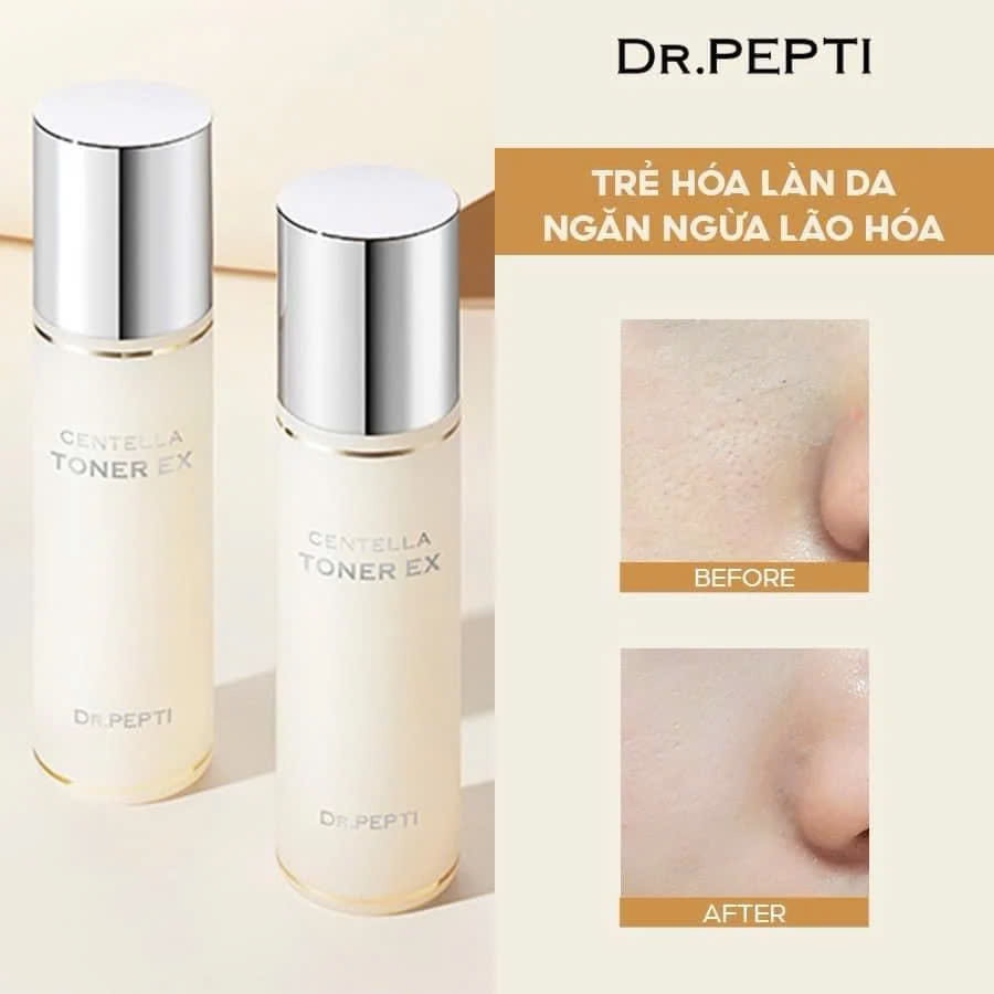 MẪU MỚI - Toner Giúp Căng Bóng Da Centella Toner EX- Dr.Pepti