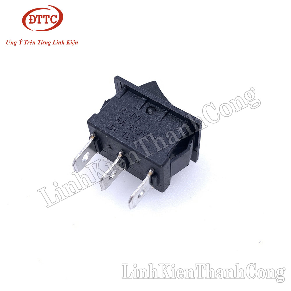 Công Tắc KCD1 3P 6A 250V Đen, Đỏ