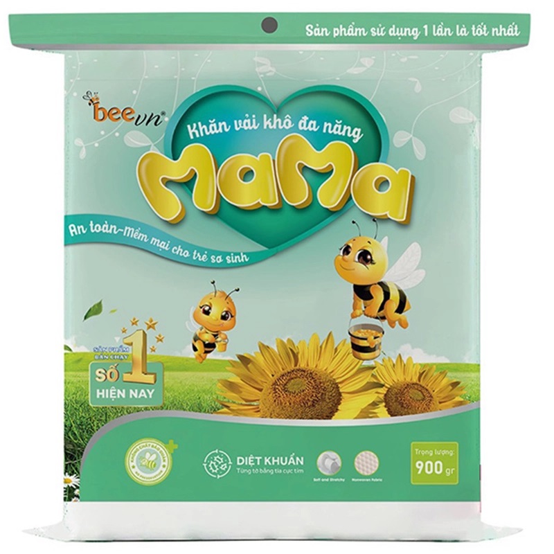 Túi tiết kiệm 900g khăn khô, khăn vải khô đa năng mama