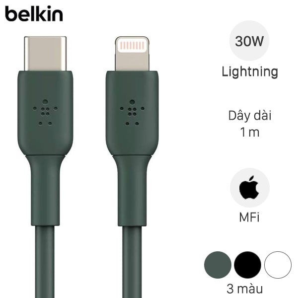 Cáp Type C - Lightning MFI 1m Belkin CAA003 ( Like New )