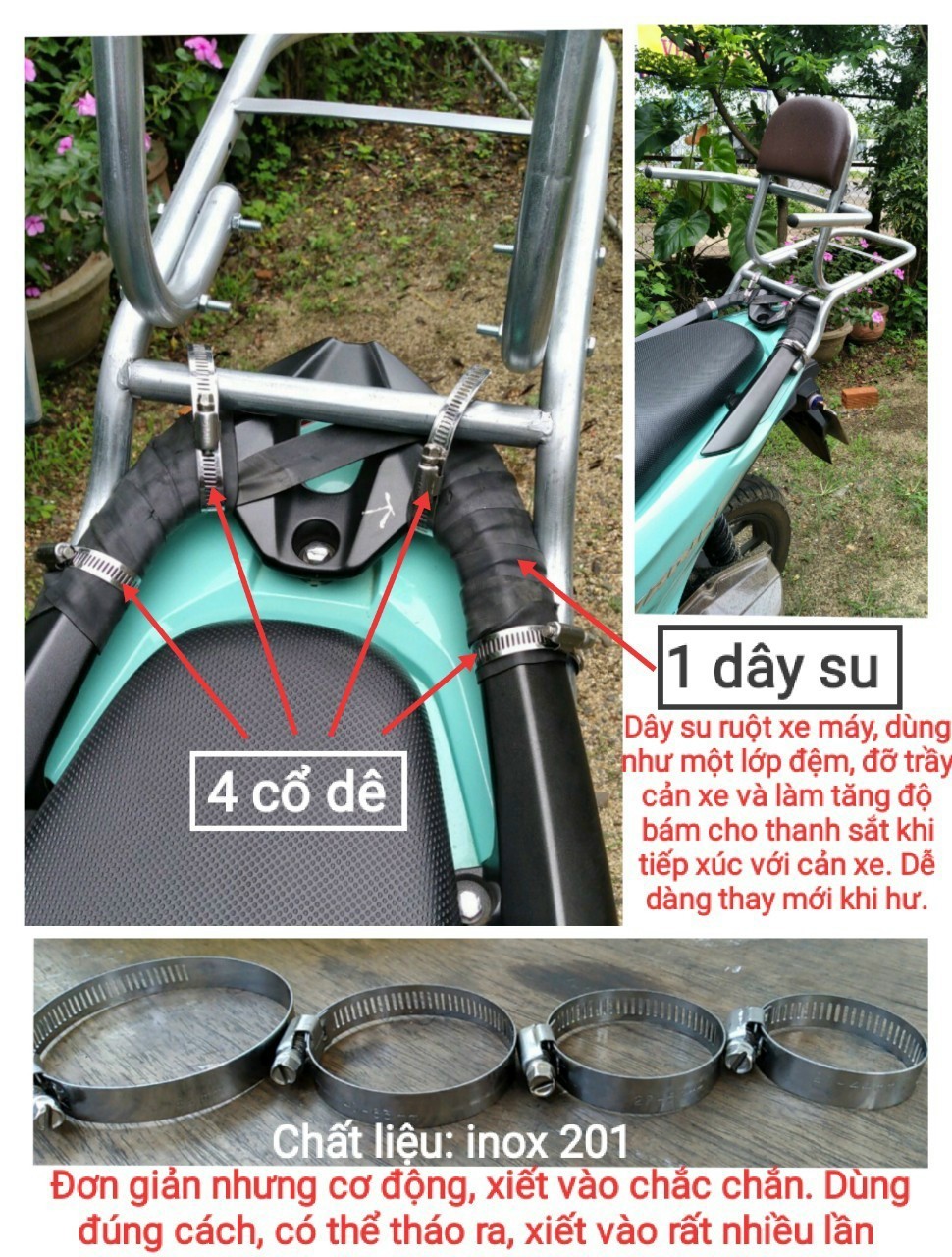 BAGA PHƯỢT lắp cho xe EXCINTER 150