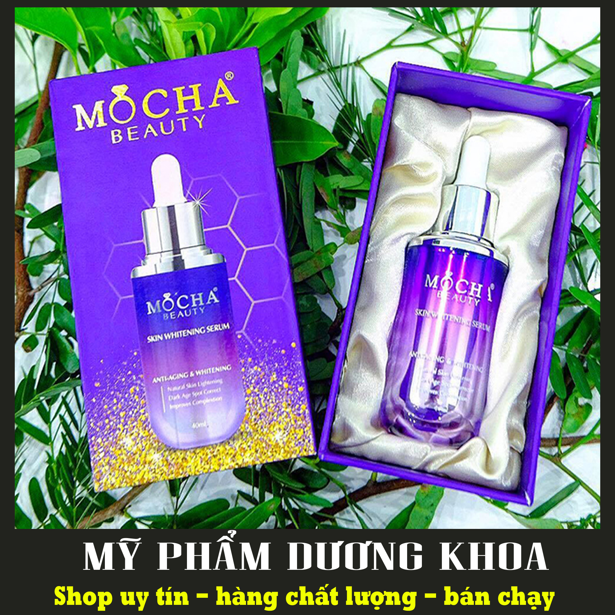 [HCM]GIÁ SĨ - SERUM DIỆP LỤC MOCHA 40ML - Giúp căng mịn trẻ hóa làn da