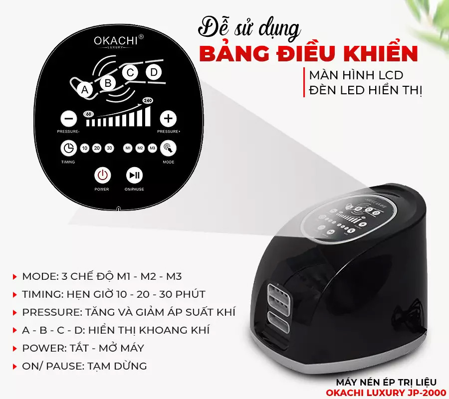 [HCM]Máy nén ép suy giãn tĩnh mạch OKACHI LUXURY JP-2000