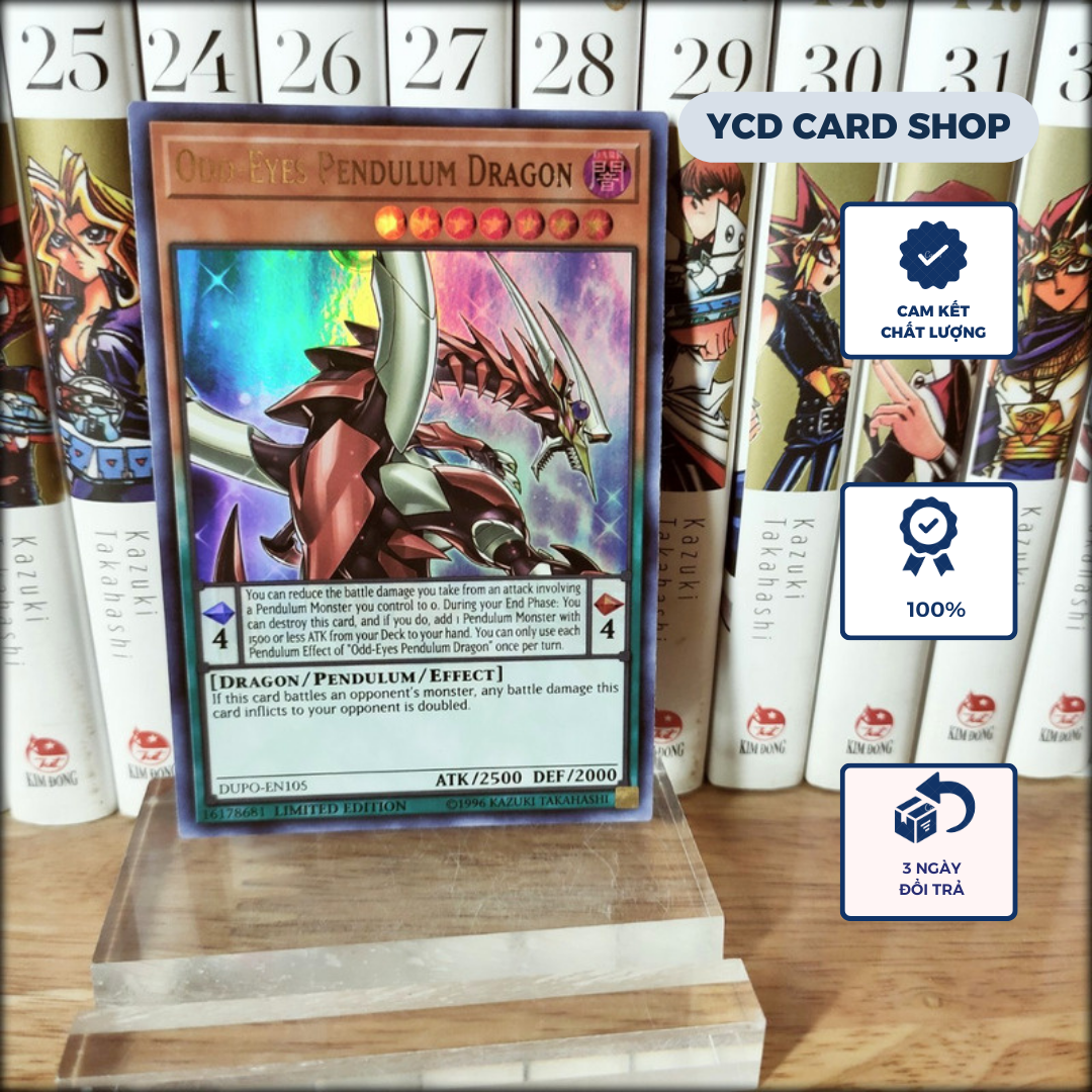 Thẻ bài Yugioh chính hãng Odd-Eyes Pendulum Dragon - Ultra Rare