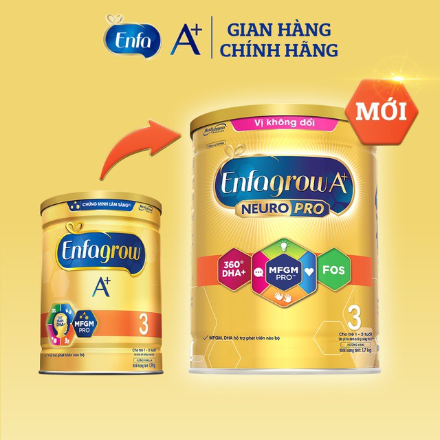 Sữa bột Enfagrow A+ NEUROPRO 3 (1.7kg)