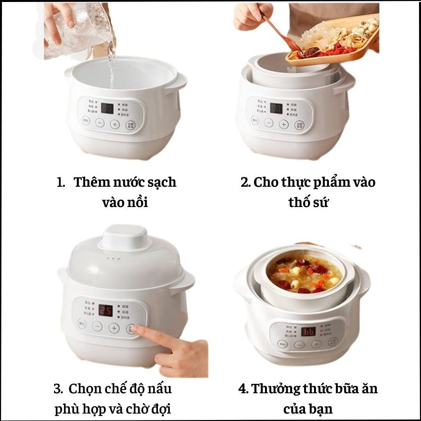 Nồi nấu cháo chậm cho bé ăn dặm Seka GT68