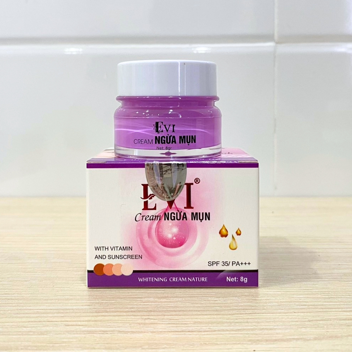 Kem ngừa mụn EVI xóa thâm liền sẹo trắng da không kích ứng 15g