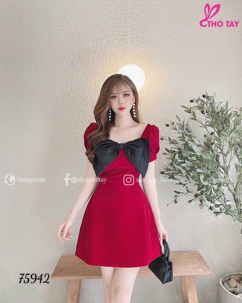 [SIÊU SALE] ĐẦM XINH DỰ TIỆC KÈM NƠ ONE HIT STORE