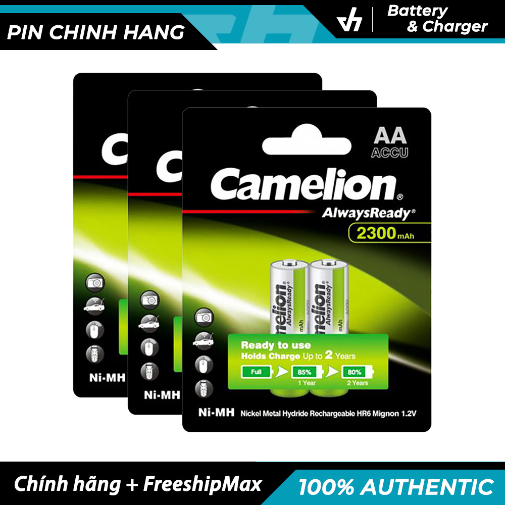 Combo Sạc Camelion 1010B kèm 6 pin AA Camelion 2300mAh