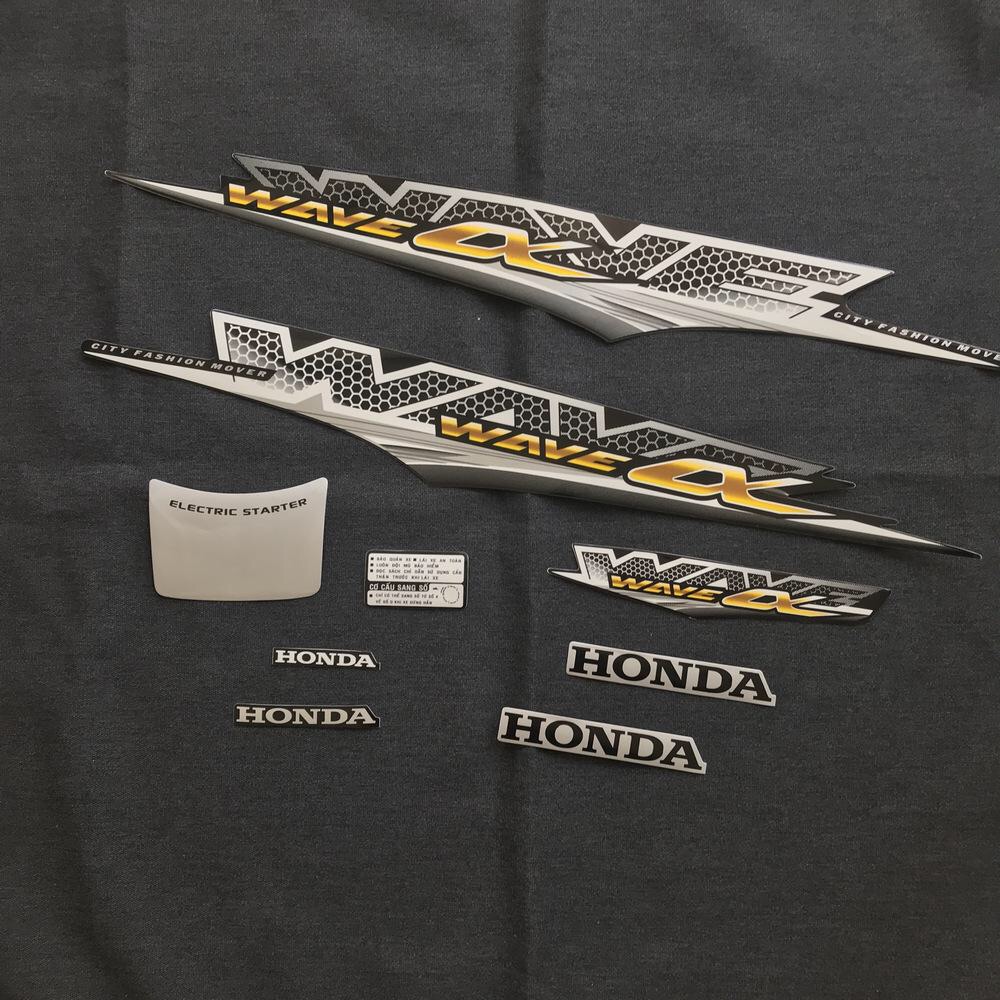 [Siêu Sale] Bộ Tem 3 Lớp dành cho Honda Wave Alpha 2018 ( màu Đen)