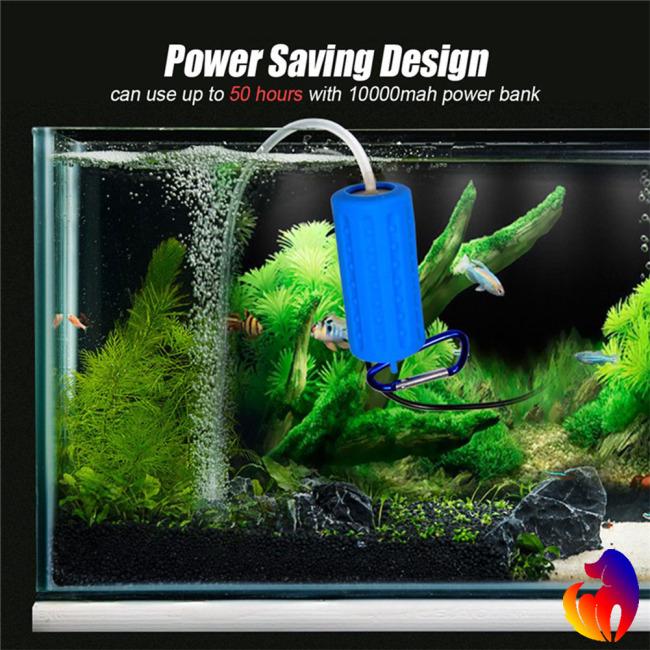 [HCM]Máy bơm oxy cho hồ cá cổng USB dùng sạc dự phòng điện thoại