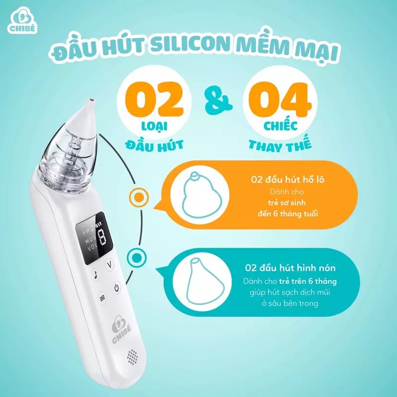 Máy hút mũi trẻ em Chibé Plus (BH chính hãng 18 tháng) Chibe