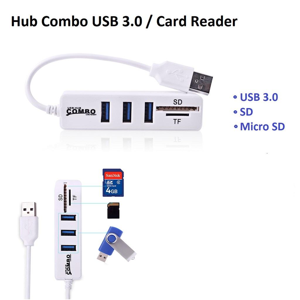 Bộ chia HuB USB 3.0 và Đọc thẻ nhớ - Card Reader