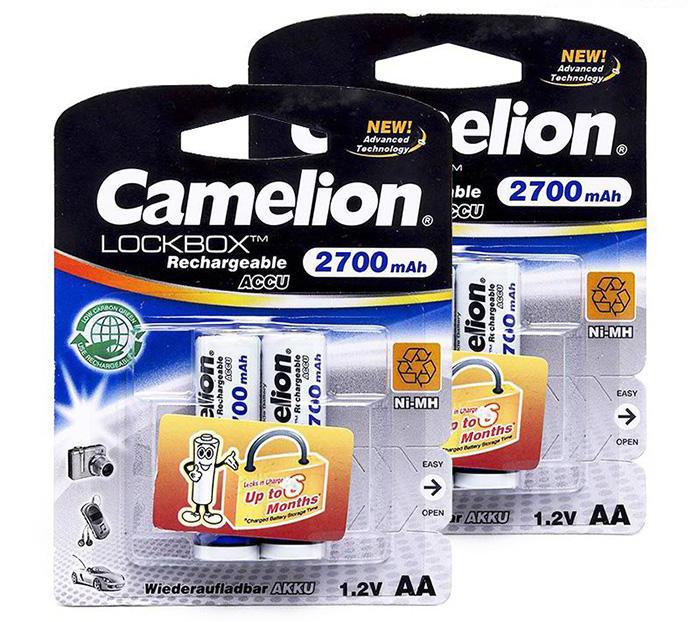 Pin sạc AA Camelion 2700 mAh vỉ 2 viên