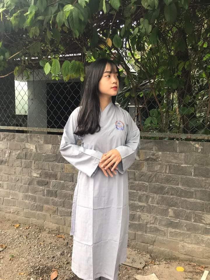 đồ lam đi chùa mẫu áo tràng phật tử