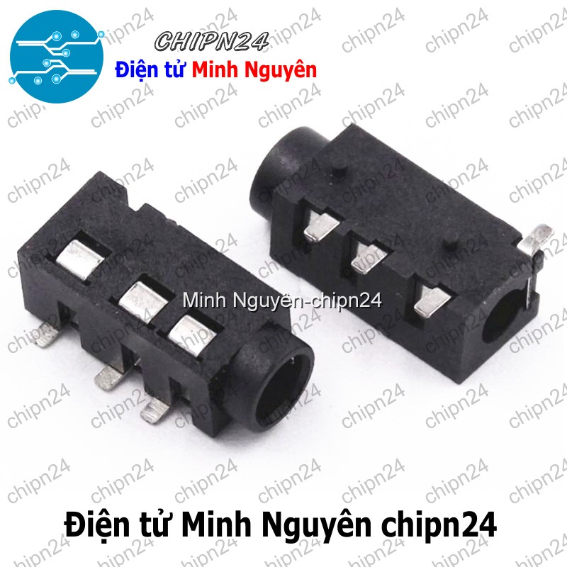 [4 cái] (F112.1) Jack Audio 3.5mm PJ-320D PJ320D Hàn Board chân dán - HH002435