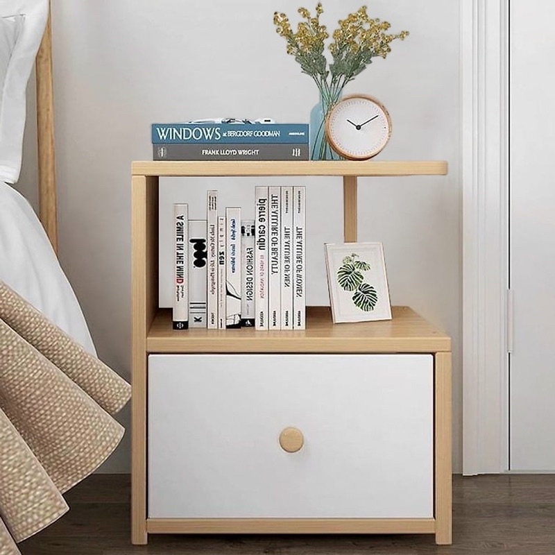 Tủ đầu giường gỗ mdf với 1 ngăn kéo 40x34x34cm