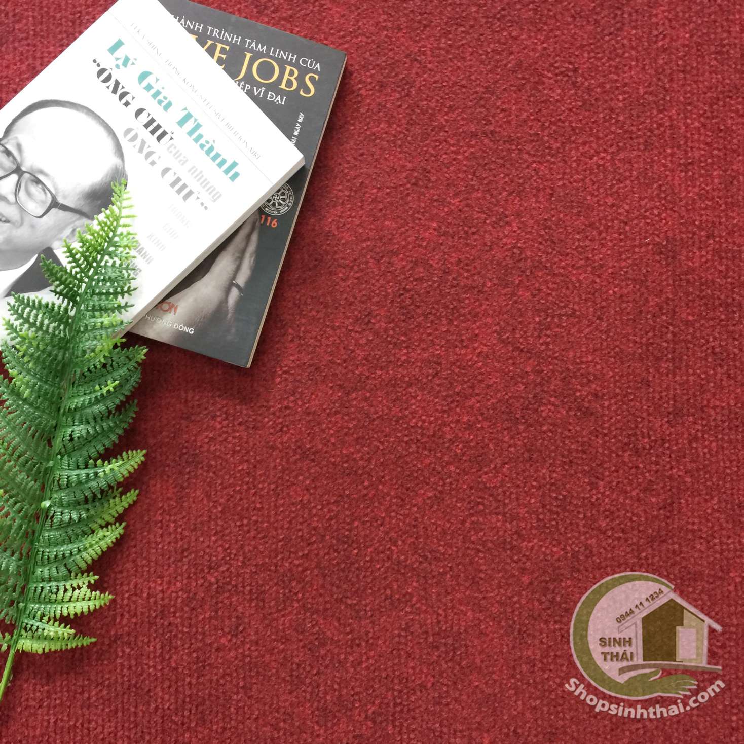 Thảm nỉ màu đỏ đô chụp hình ảnh sản phẩm, lót bàn tủ kệ, làm đồ handmade - 1m²