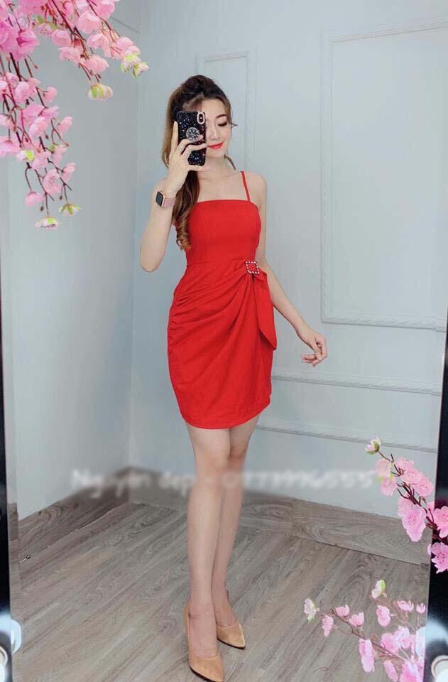 Đầm Nữ  Cup  Ngực  Lệch Chéo Thời Trang Kiểu Mới Sgr Đ43
