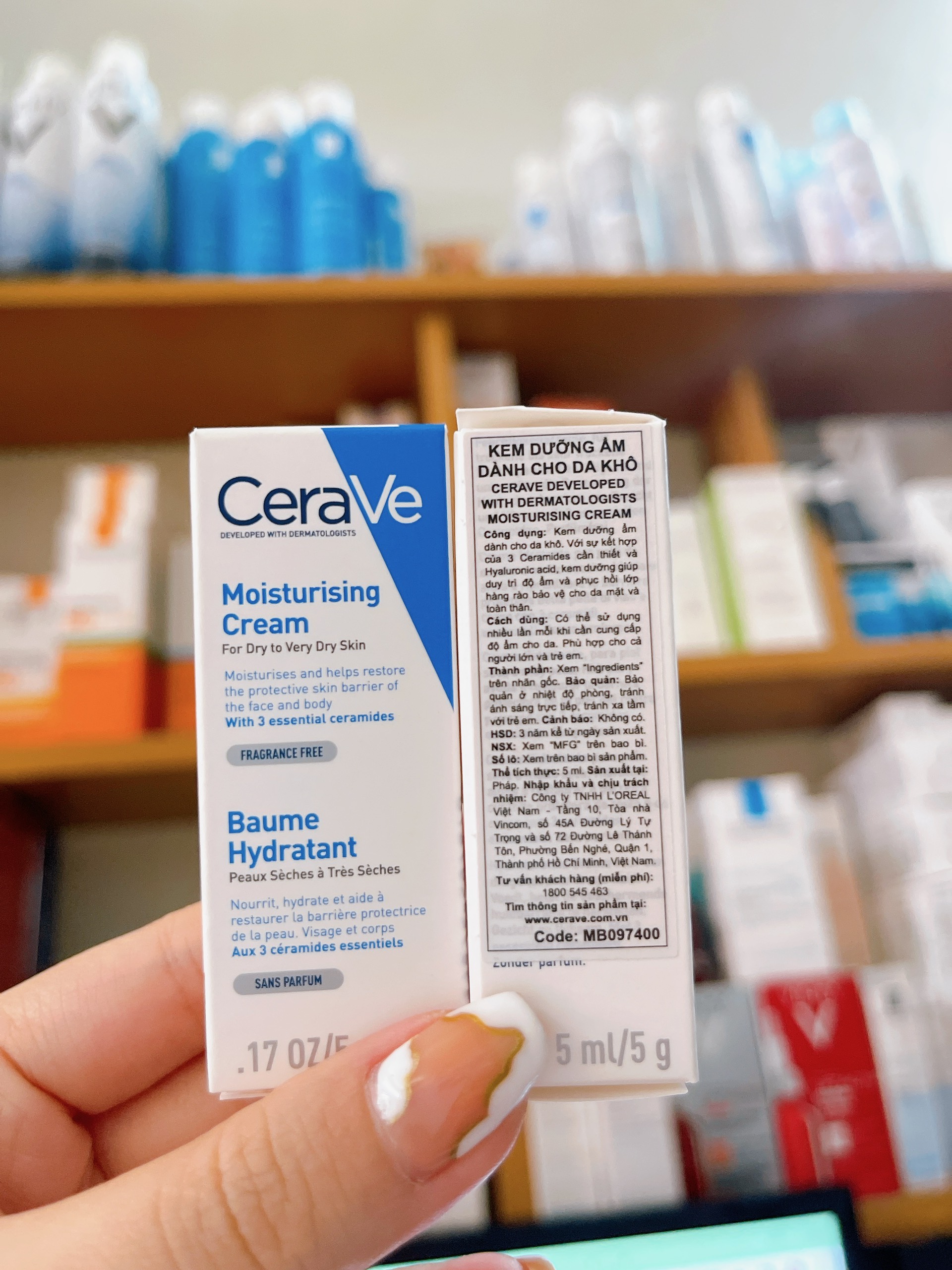 [ Mini Size 5ml] Kem Dưỡng Ẩm Cerave Moisturizing Cream
