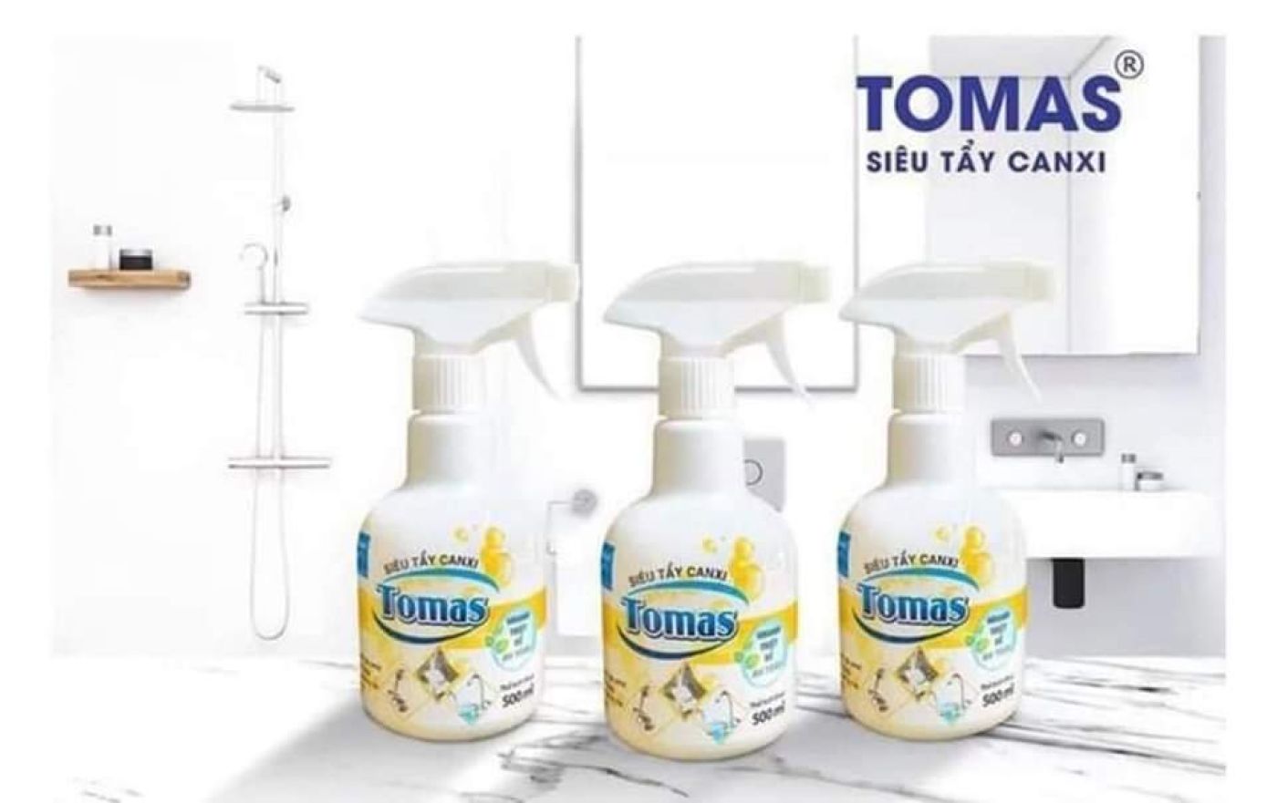 Lọ siêu chất tẩy canxi, tẩy cặn, đánh bóng sàn đá Tomas