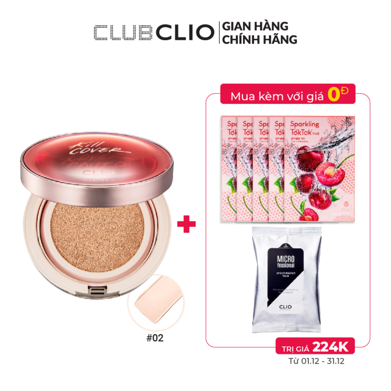Phấn Nước Trang Điểm Clio Kill Cover Glow Cushion 20Ss Limited 15gX2