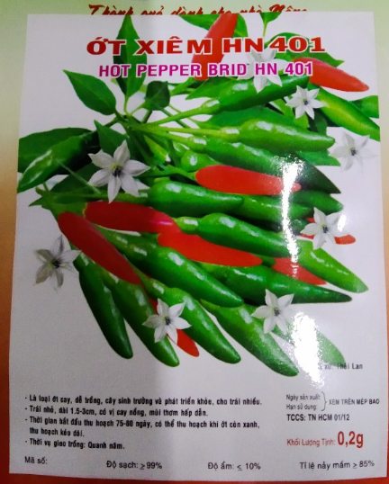 Hạt Ớt Xiêm Xanh - Gói 0.1 Gram