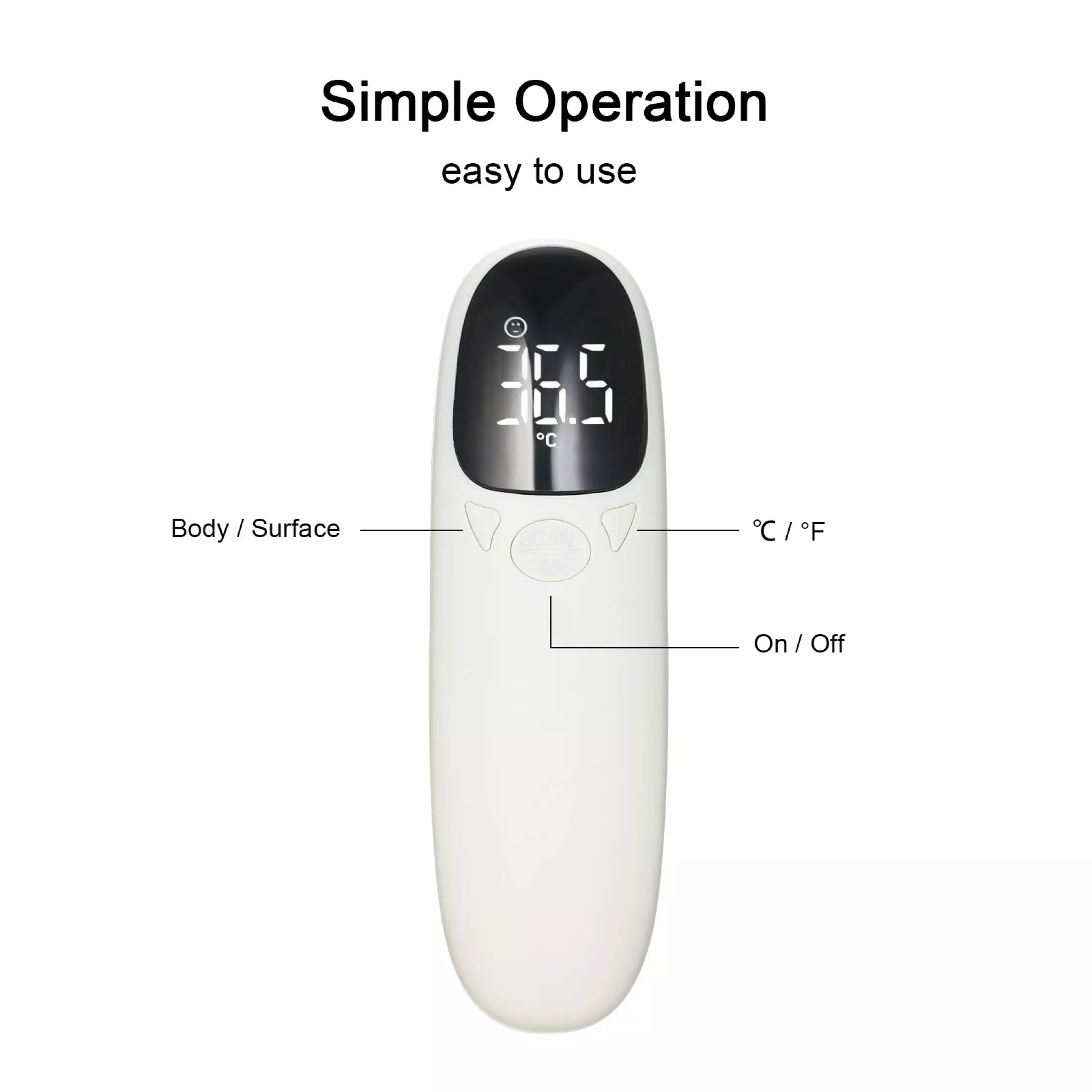 Thermometer infrared intelligent digital display precision quickly bundled 2 pin [genuine product video]