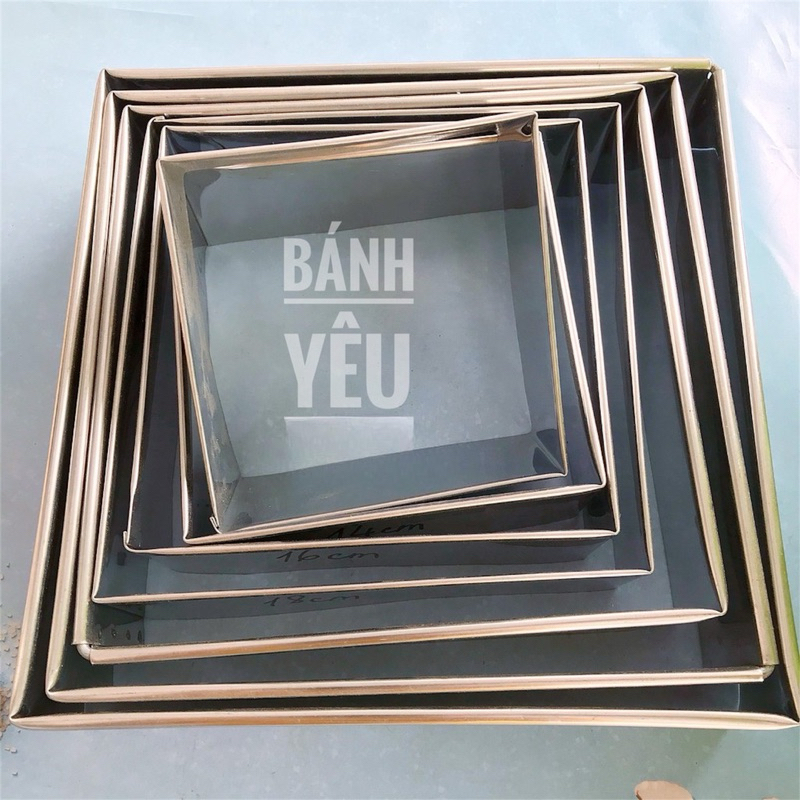 Khuôn ring vuông nhiều kích cỡ ( khuôn bánh mousse )