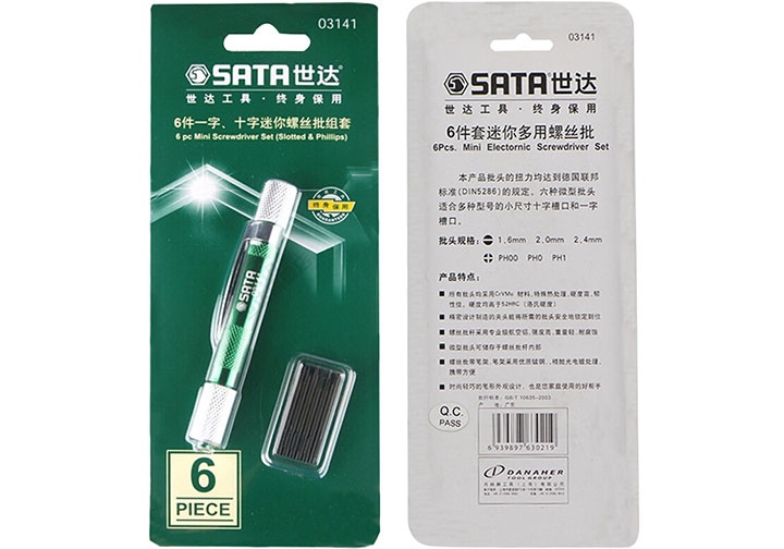 Bộ Tua Vít Đa Năng Mini 06 Chi Tiết Sata 03141