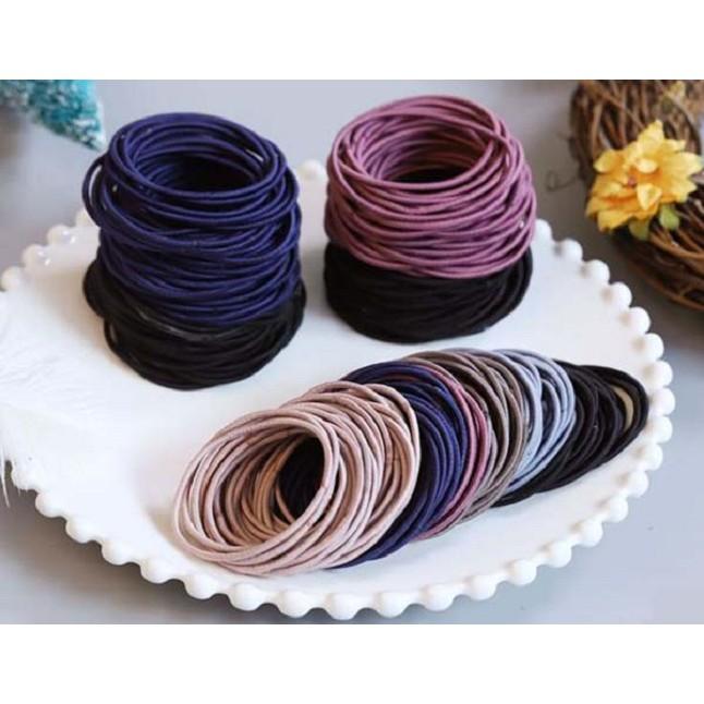 [HCM]Combo 100 dây cột tóc Hàn Quốc siêu dai