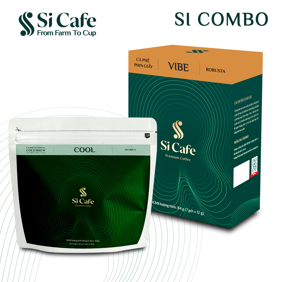 COMBO CÀ PHÊ TÚI NHÚNG & CÀ PHÊ PHIN GIẤY TỪ SI CAFE