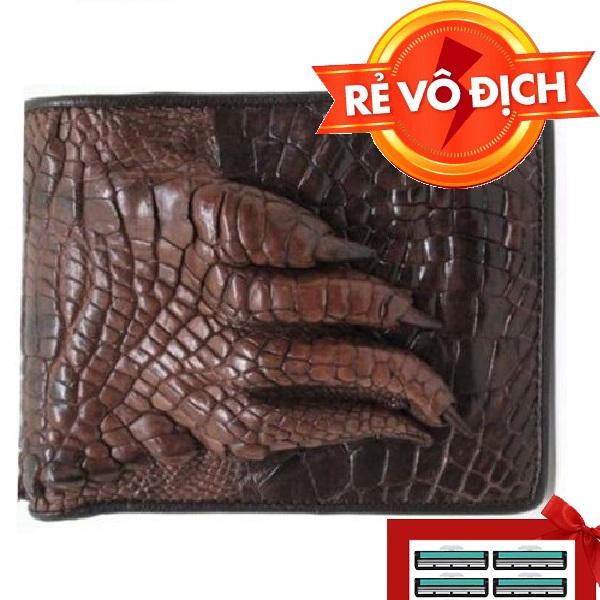Ví da cá sấu ruby luxury rls-v tặng kèm 6 lưỡi dao cạo râu kép trị giá 60.000 đ