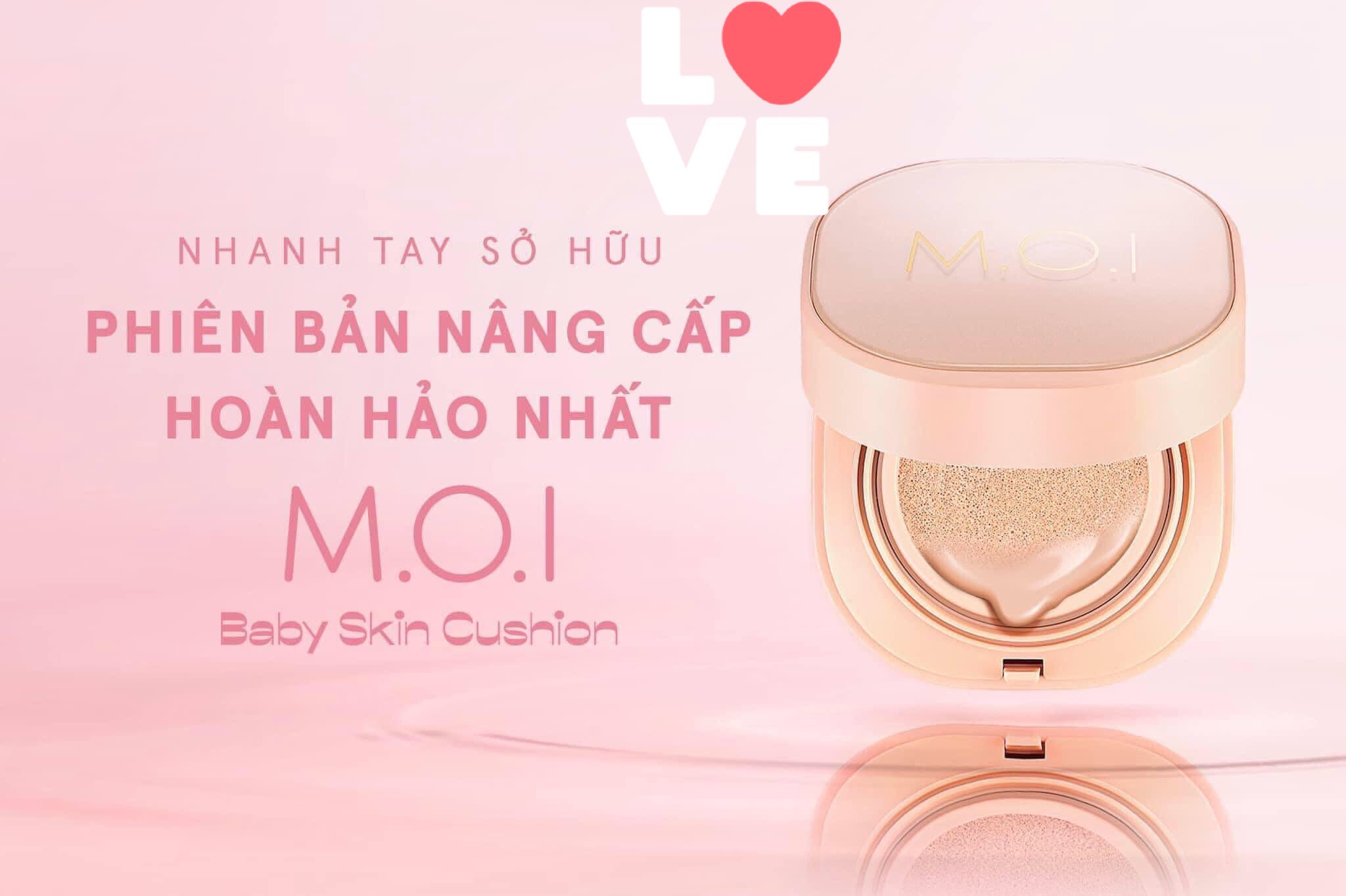 HCMPhấn Nước kiềm Dầu Baby Skin Cushion M.O.I Cosmetic HỒ NGỌC HÀ