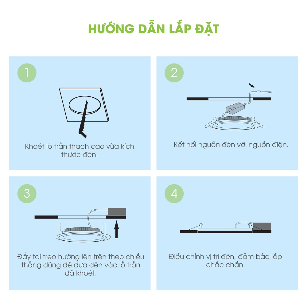 Đèn led âm trần 7W phi 90 Rạng Đông model PT04.V2 90/7W