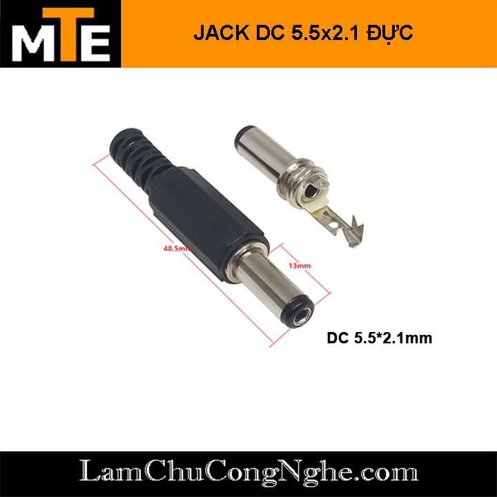 Jack nguồn DC 5.5x2.1mm jack đực DC-005