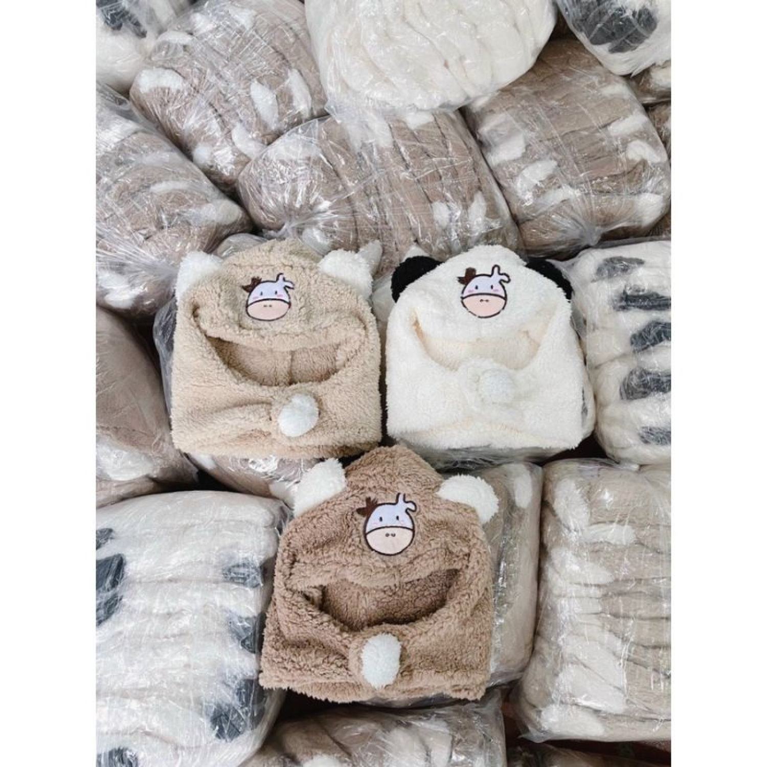 Mũ Len Lông Cừu Cài Cúc Cho Bé 6 - 36 Tháng