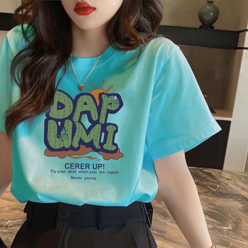 Áo thun cổ tròn in họa tiết T084