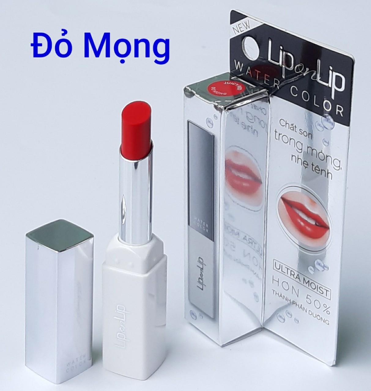 [Đỏ mọng] Son Lip On Lip Water Color Juicy Red – Net 2.2g  (Đỏ Mọng trong suốt)