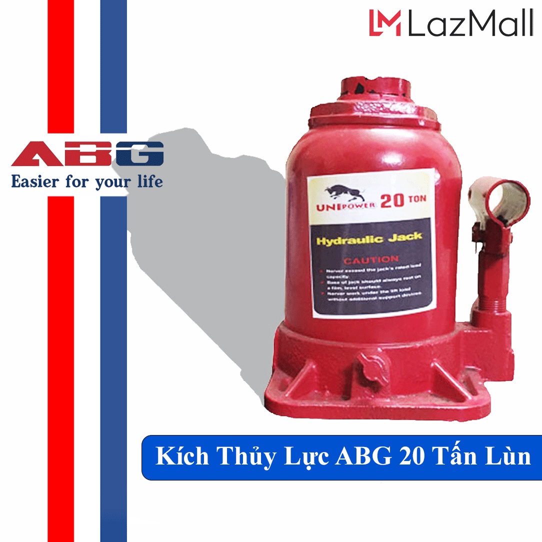 Kích Thủy Lực ABG Loại 20 Tấn Lùn Màu Đỏ, Con Đội Thủy Lực, Kích Sửa Chữa Oto - Hàng Chính Hãng