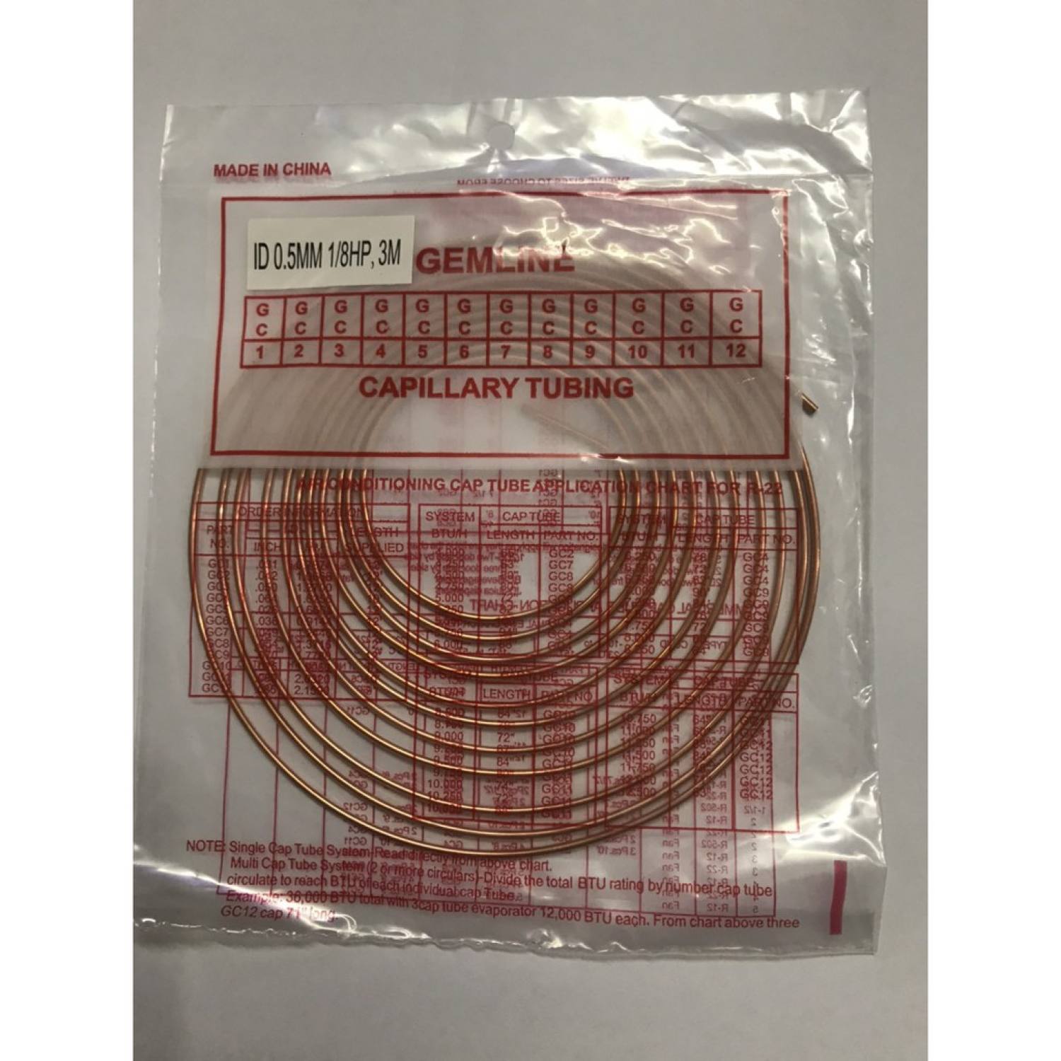 Cáp tủ lạnh ( ống mao) dùng trong hệ thống lạnh