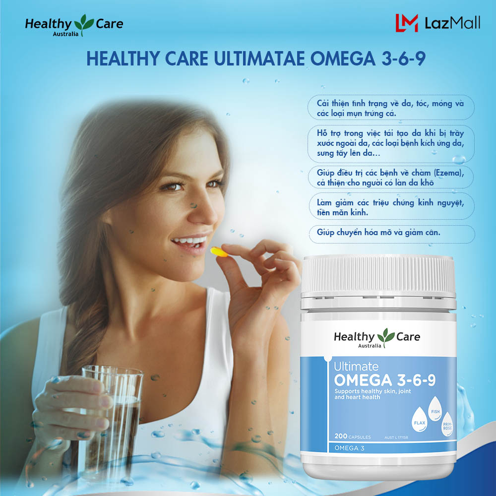 Combo Healthy Care Sụn cá mập + Omega 3 6 9 Ultimate