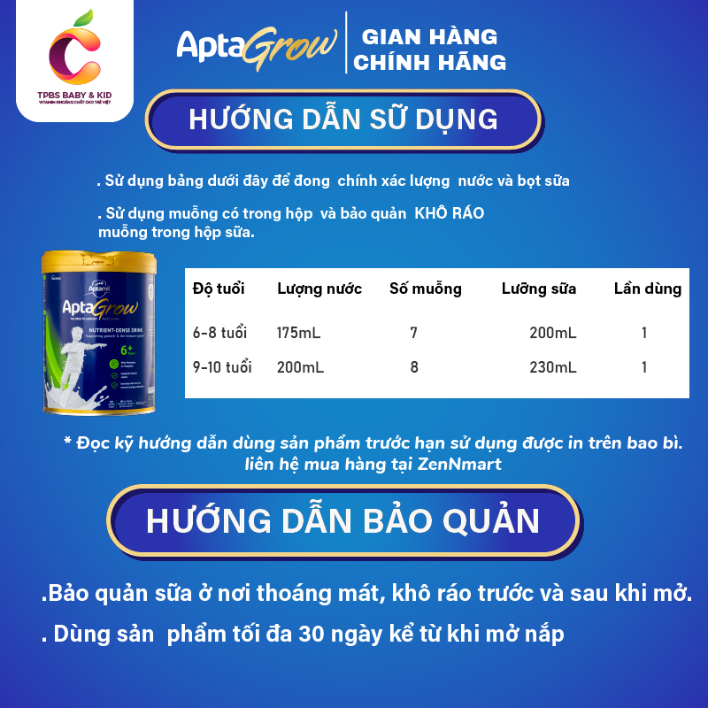 Sữa APTAMIL APTAGROW Úc 900g sữa dành cho bé biếng ăn (Hàng chuẩn Úc)