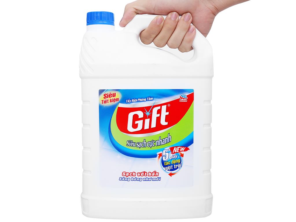 Nước tẩy nhà tắm Gift đậm đặc siêu sạch can 3.8kg